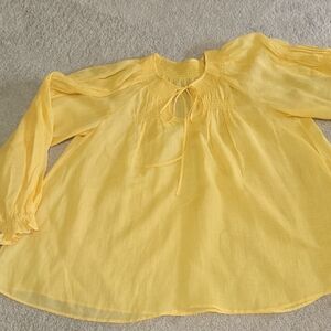 Yellow Long Sleeve Blouse